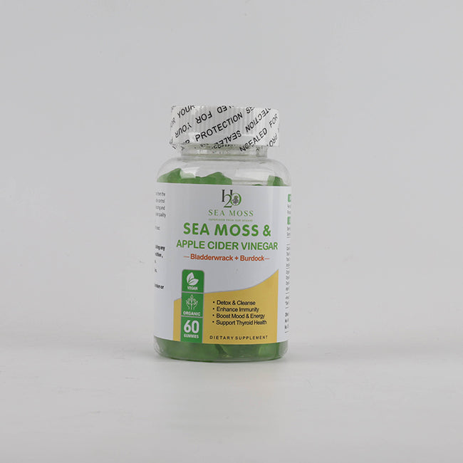 Wild crafted Fresh Organic Irish Sea Moss Gummies Apple Cider Flavoured