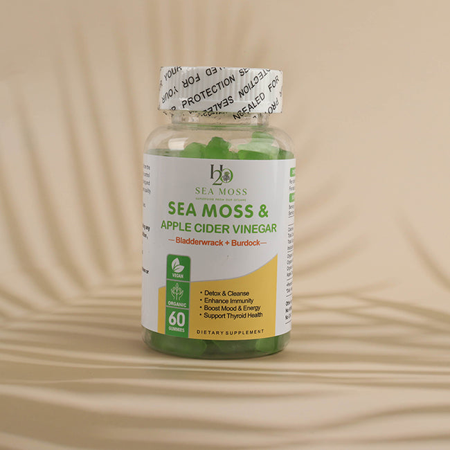 Wild crafted Fresh Organic Irish Sea Moss Gummies Apple Cider Flavoured